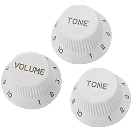 Yellow Parts EZ1215W Boutons de potentiomètre type Stratocaster blanc (lot de 3)