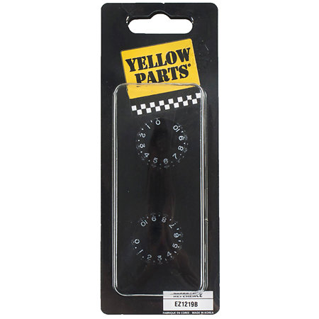EZ1219B Boutons de potentiomètre type Les Paul noir (lot de 2) Yellow Parts