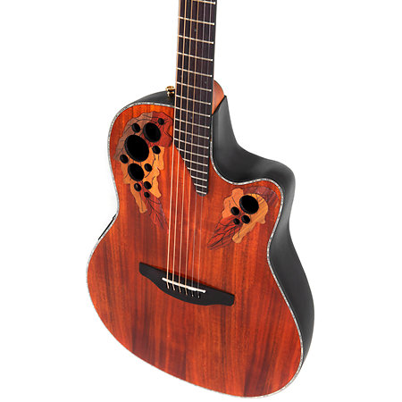 CE44P FKOA G Guitar Celebrity Elite Plus Mid Cutaway Figured Koa Ovation
