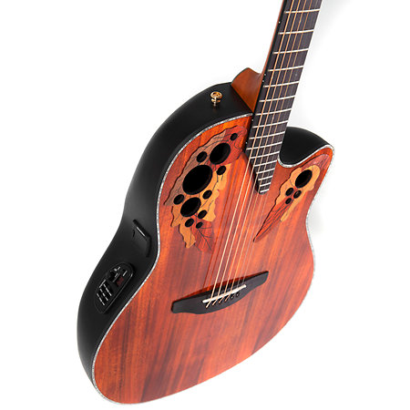 CE44P FKOA G Guitar Celebrity Elite Plus Mid Cutaway Figured Koa Ovation
