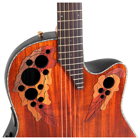 CE44P FKOA G Guitar Celebrity Elite Plus Mid Cutaway Figured Koa Ovation