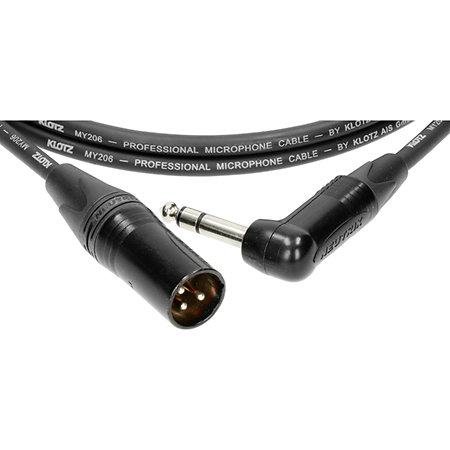 Klotz Câble Jack mâle TRS coudé / XLR mâle, 3m