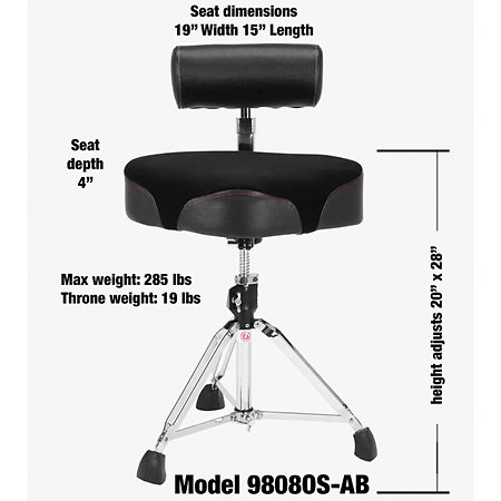 9808OS-AB 9000 Series Siège batteur 18" Gibraltar