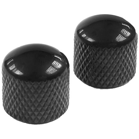 Yellow Parts EZ1223B Boutons de potentiomètres forme dôme métal noir (lot de 2)