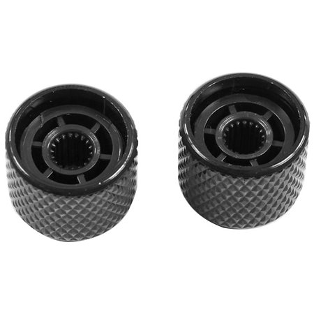 EZ1223B Boutons de potentiomètres forme dôme métal noir (lot de 2) Yellow Parts
