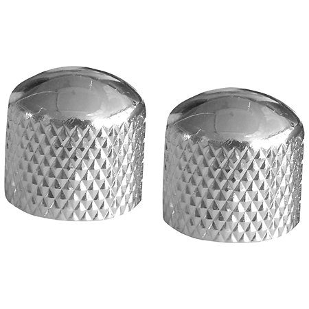 Yellow Parts EZ1223C Boutons de potentiomètre forme dôme métal chrome (lot de 2)