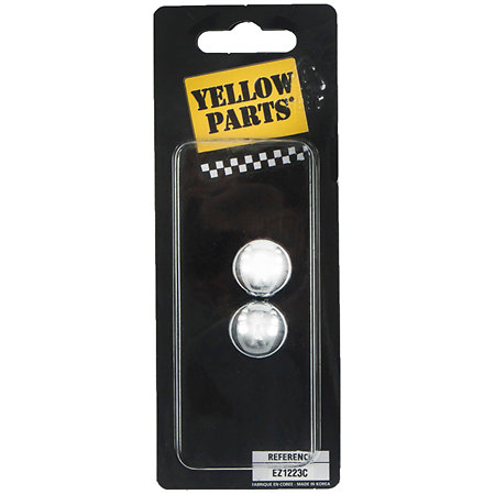 EZ1223C Boutons de potentiomètre forme dôme métal chrome (lot de 2) Yellow Parts