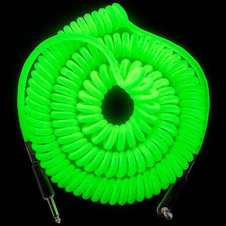 DCICG30R Câble coil Glow in the dark droit/coudé 9 m MXR