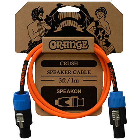Câble HP 90 cm speakon/speakon Orange
