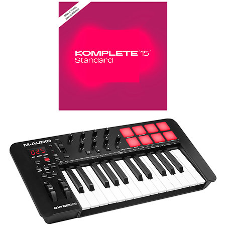 M AUDIO Oxygen 25 MkV + Komplete 15 Standard Upgrade