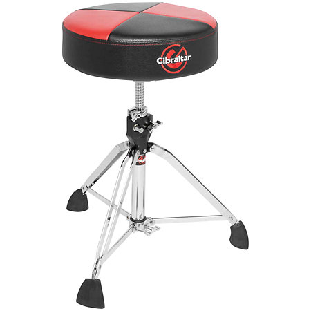 Gibraltar 9608RQPRB 9000 Series Siège batteur, Rouge/Noir