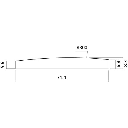 EZ1495 Sillet de chevalet en os pour guitare folk (taillé) Yellow Parts