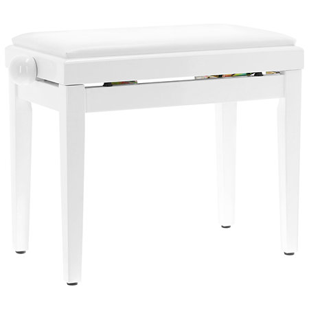 Quik Lok PB100WHL Banquette piano White Similicuir