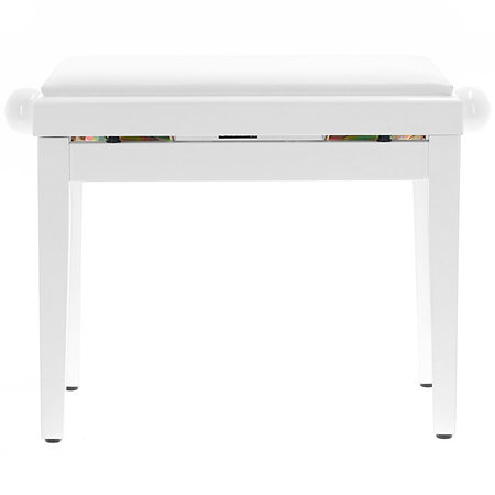Quik Lok PB100WHL Banquette piano White Similicuir