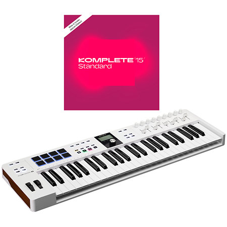 Arturia KeyLab Essential MK3 49 White + Komplete 15 Standard Upgrade