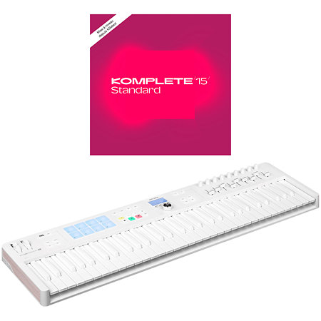 Arturia KeyLab Essential MK3 61 Alpine White Limited Edition + Komplete 15 Standard Upgrade