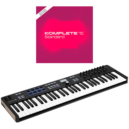 Arturia KeyLab Essential MK3 61 Black + Komplete 15 Standard Upgrade
