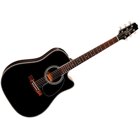 Takamine EF341DX Dreadnought CW Black