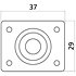 EZ1139 Plaque Jack type Les Paul Chrome Yellow Parts