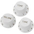 EZ1215W Boutons de potentiomètre type Stratocaster blanc (lot de 3) Yellow Parts
