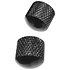 EZ1223B Boutons de potentiomètres forme dôme métal noir (lot de 2) Yellow Parts