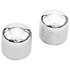 EZ1223C Boutons de potentiomètre forme dôme métal chrome (lot de 2) Yellow Parts