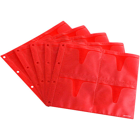 Zomo CD Sleeve 10 x 8 CDs Premium Edition Rouge