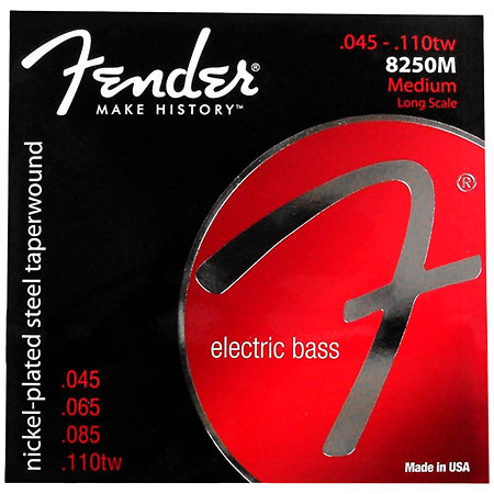 Fender 8250M Bass Strings Nickel Plated Steel Taperwound Long Scales 045-110