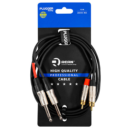 Câble bretelle Jack mâle mono - RCA mâle 1.5m Touring Plugger