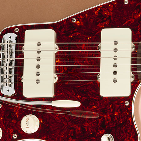 American Professional Classic Jazzmaster SS RW Faded Firemist Gold + Housse Fender