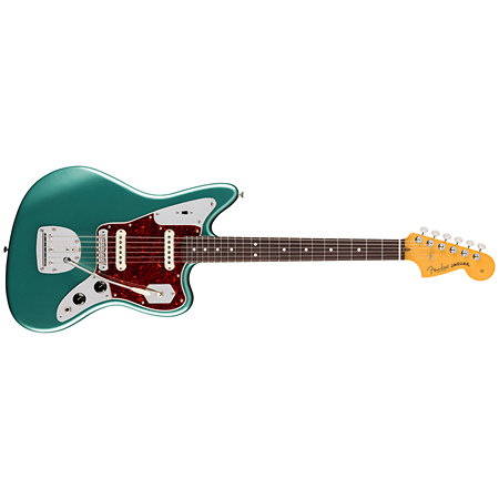 American Professional Classic Jaguar SS RW Faded Sherwood Green Metallic + Housse Fender