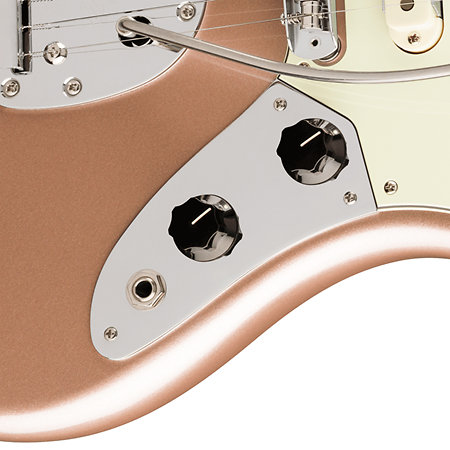 American Professional Classic Jaguar SS RW Faded Firemist Gold + Housse Fender