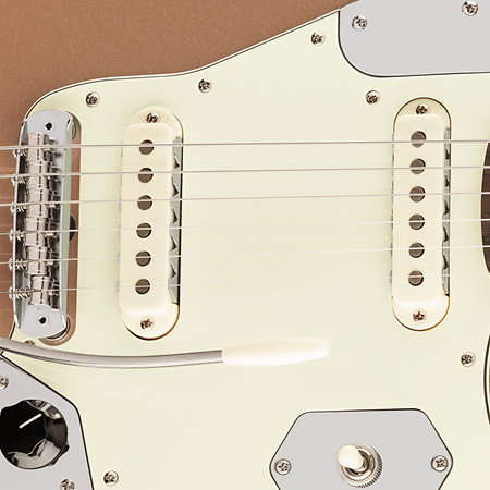 American Professional Classic Jaguar SS RW Faded Firemist Gold + Housse Fender