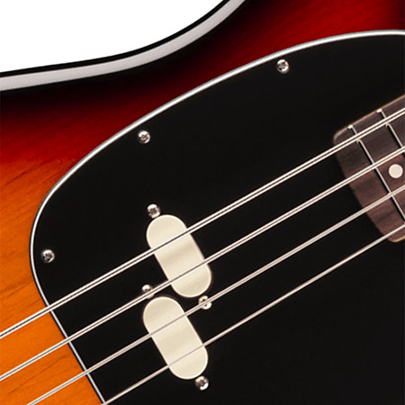 American Professional Classic Mustang Bass Split Single RW 3-Color Sunburst + Housse Fender
