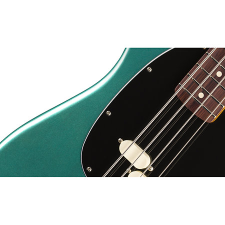 American Professional Classic Mustang Bass Split Single RW Faded Sherwood Green Metallic + Housse Fender