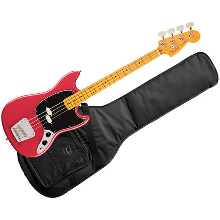 Fender American Professional Classic Mustang Bass Split Single MN Faded Dakota Red + Housse