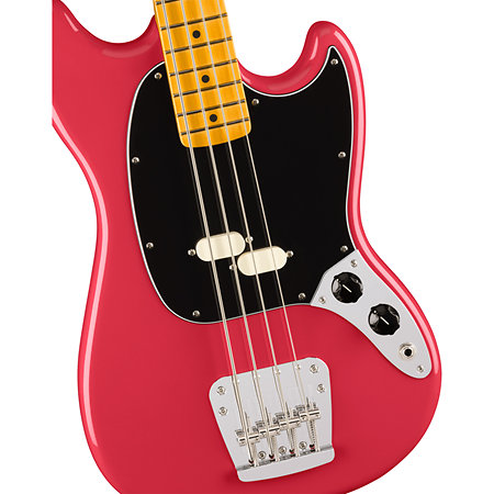 Fender American Professional Classic Mustang Bass Split Single MN Faded Dakota Red + Housse