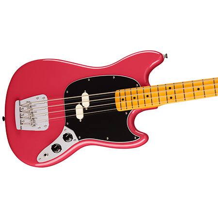 American Professional Classic Mustang Bass Split Single MN Faded Dakota Red + Housse Fender
