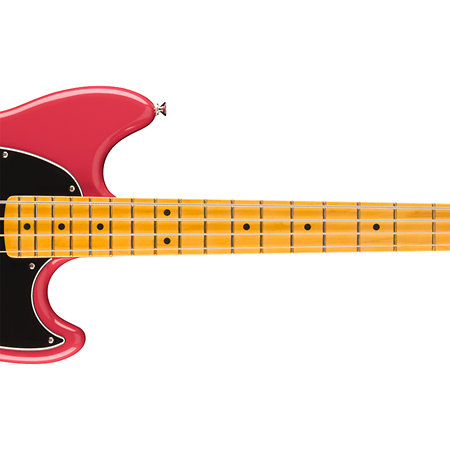 American Professional Classic Mustang Bass Split Single MN Faded Dakota Red + Housse Fender
