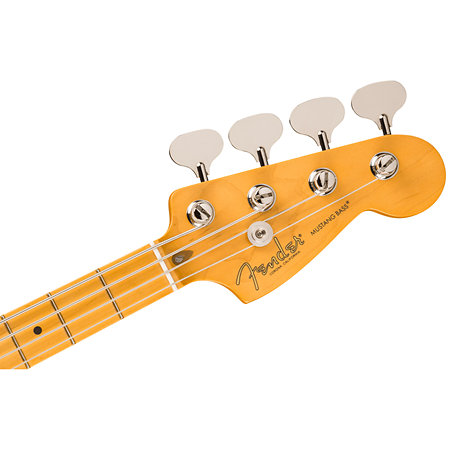 American Professional Classic Mustang Bass Split Single MN Faded Dakota Red + Housse Fender