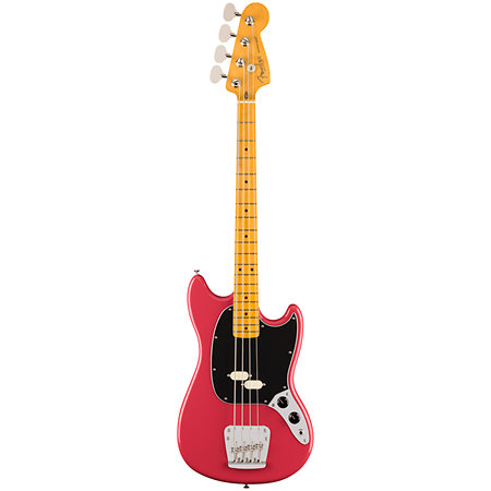 American Professional Classic Mustang Bass Split Single MN Faded Dakota Red + Housse Fender