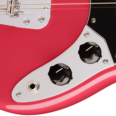 American Professional Classic Mustang Bass Split Single MN Faded Dakota Red + Housse Fender