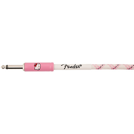 Fender x Hello Kitty White/Pink Woven Cable 10' Fender