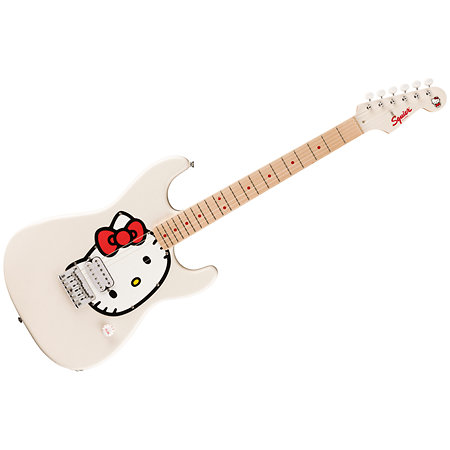 Fender x Hello Kitty Limited Edition 50th Stratocaster H MN White + Housse Squier by FENDER