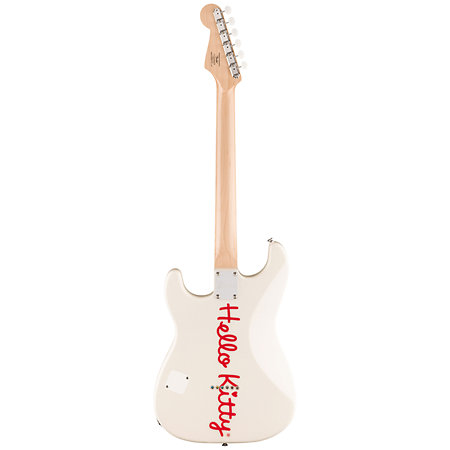 Fender x Hello Kitty Limited Edition 50th Stratocaster H MN White + Housse Squier by FENDER