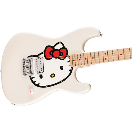 Fender x Hello Kitty Limited Edition 50th Stratocaster H MN White + Housse Squier by FENDER