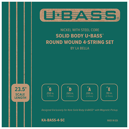 Cordes Nickel with Steel Core U-Bass 4 cordes Kala