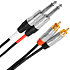 Câble bretelle Jack mâle mono - RCA mâle 3m Touring Plugger