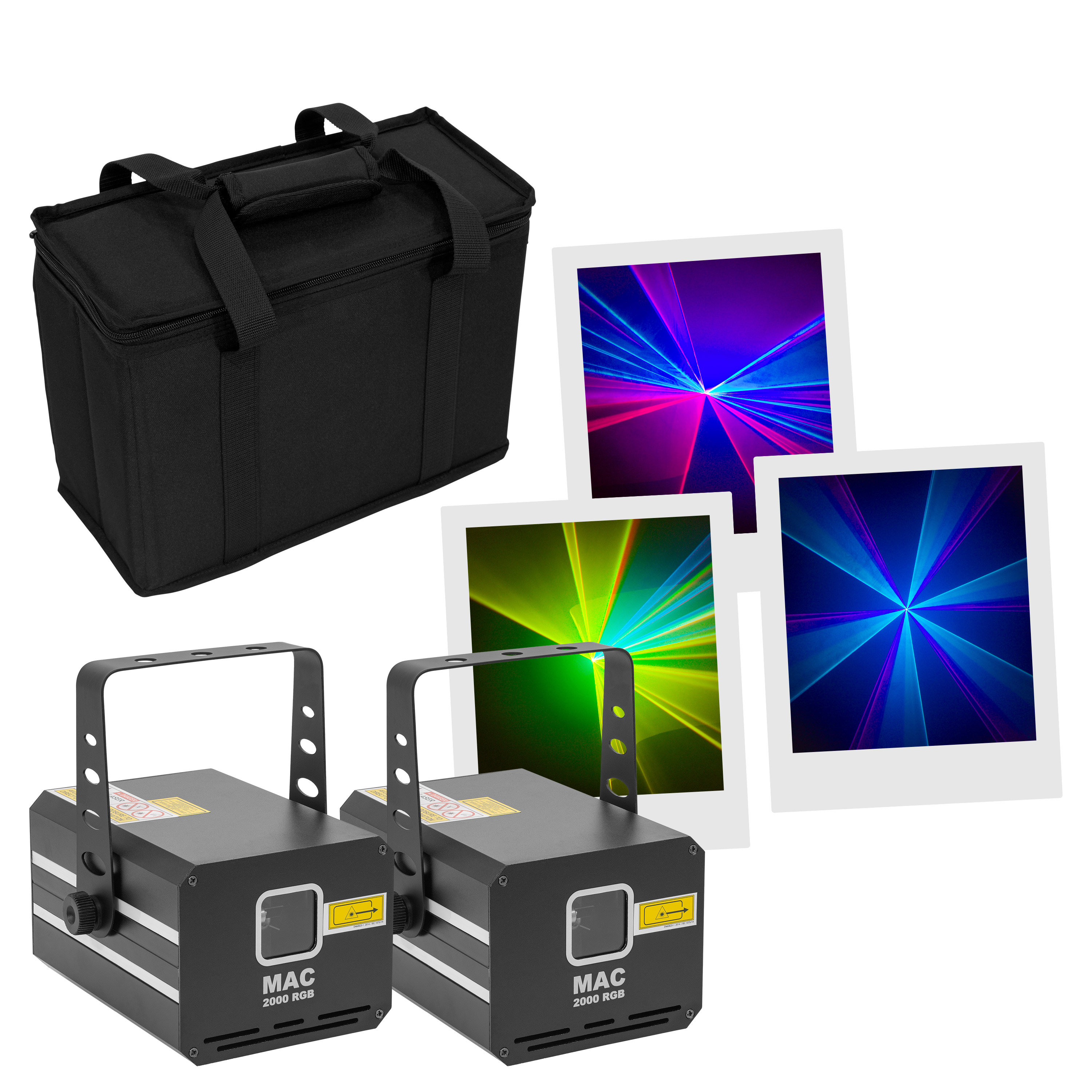 Mac Mah Pack 2x MAC 2000 RGB + Bag - LASER multicolore SonoVente.com