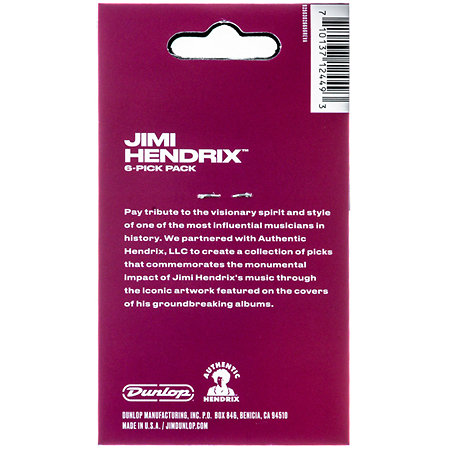 Dunlop JHP01M Jimi Hendrix Are You Experienced Sachet de 6